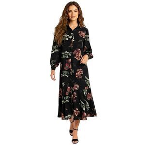 Pose Womens Dress Sz 10 Cottagecore Cottage Bohemian Whimsical Floral Autumn